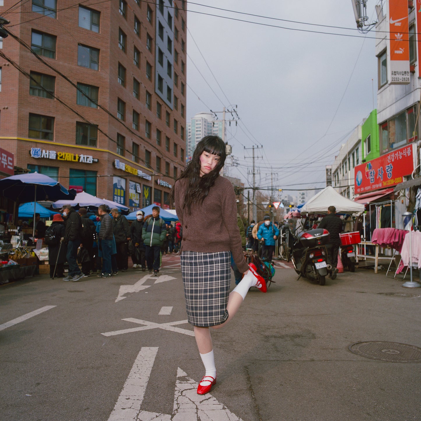 Peche - Babies slingback cuir verni rouge