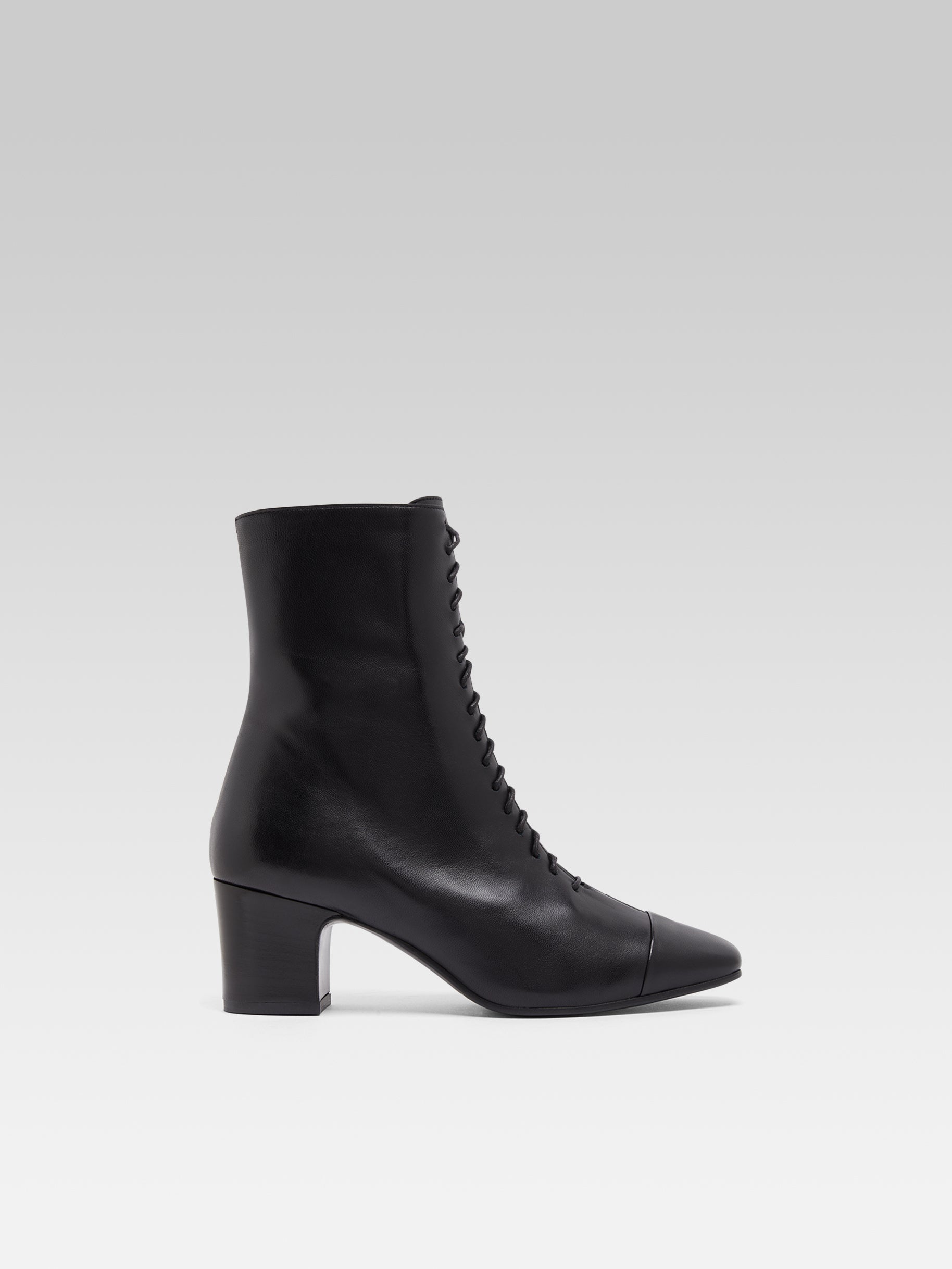Colette Black leather lace-up ankle boots - Main Image