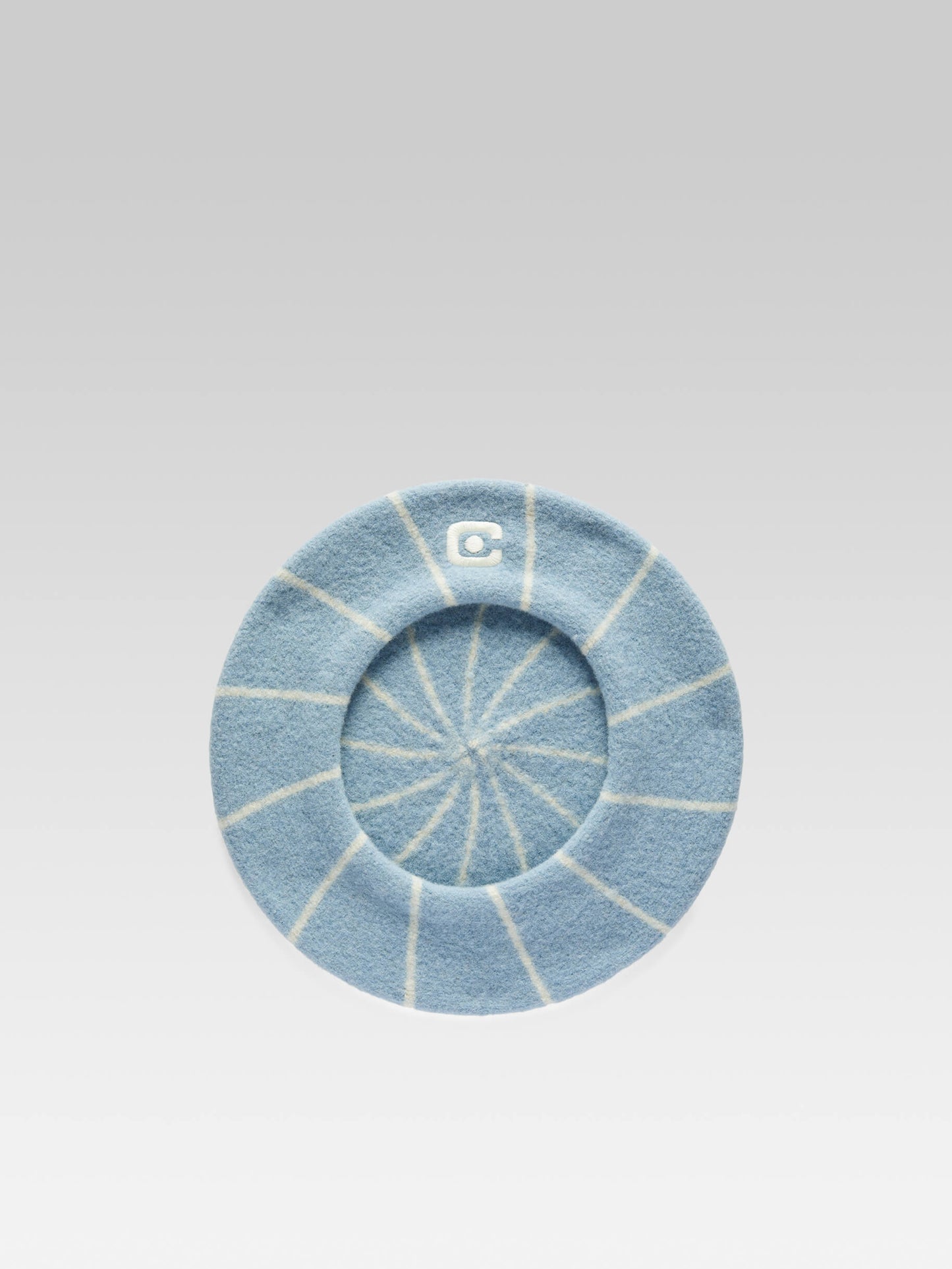 Beret - Blue and ecru sailor wool