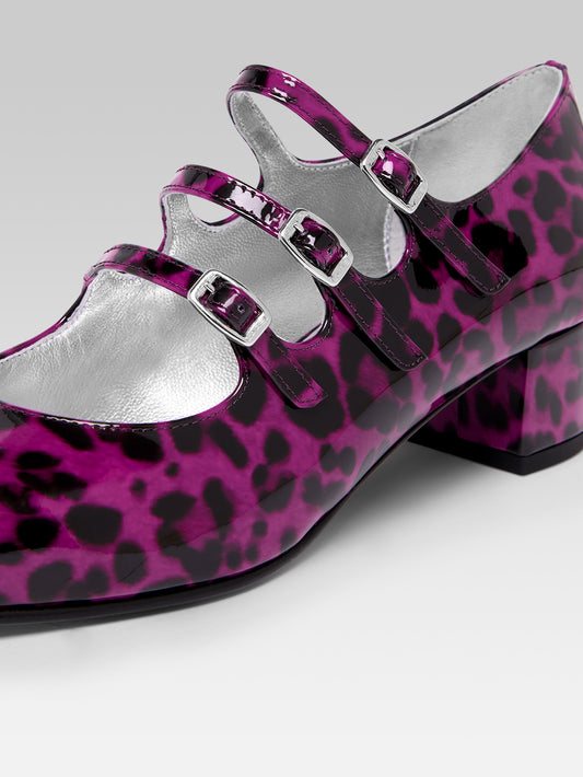 Kina - Purple leopard patent leather Mary Janes - Image number 3