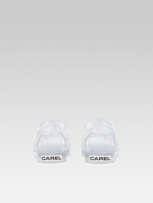 Meduse - Sandales plastique transparentes à paillettes - Image numéro 5