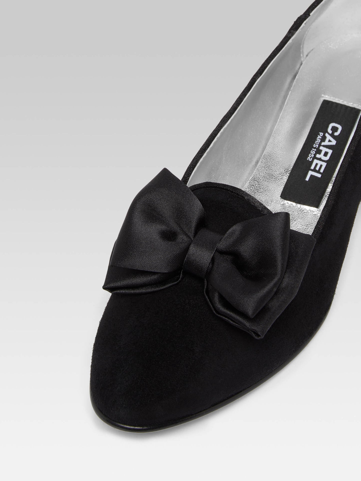 Marquis - Black suede leather bow ballet flats