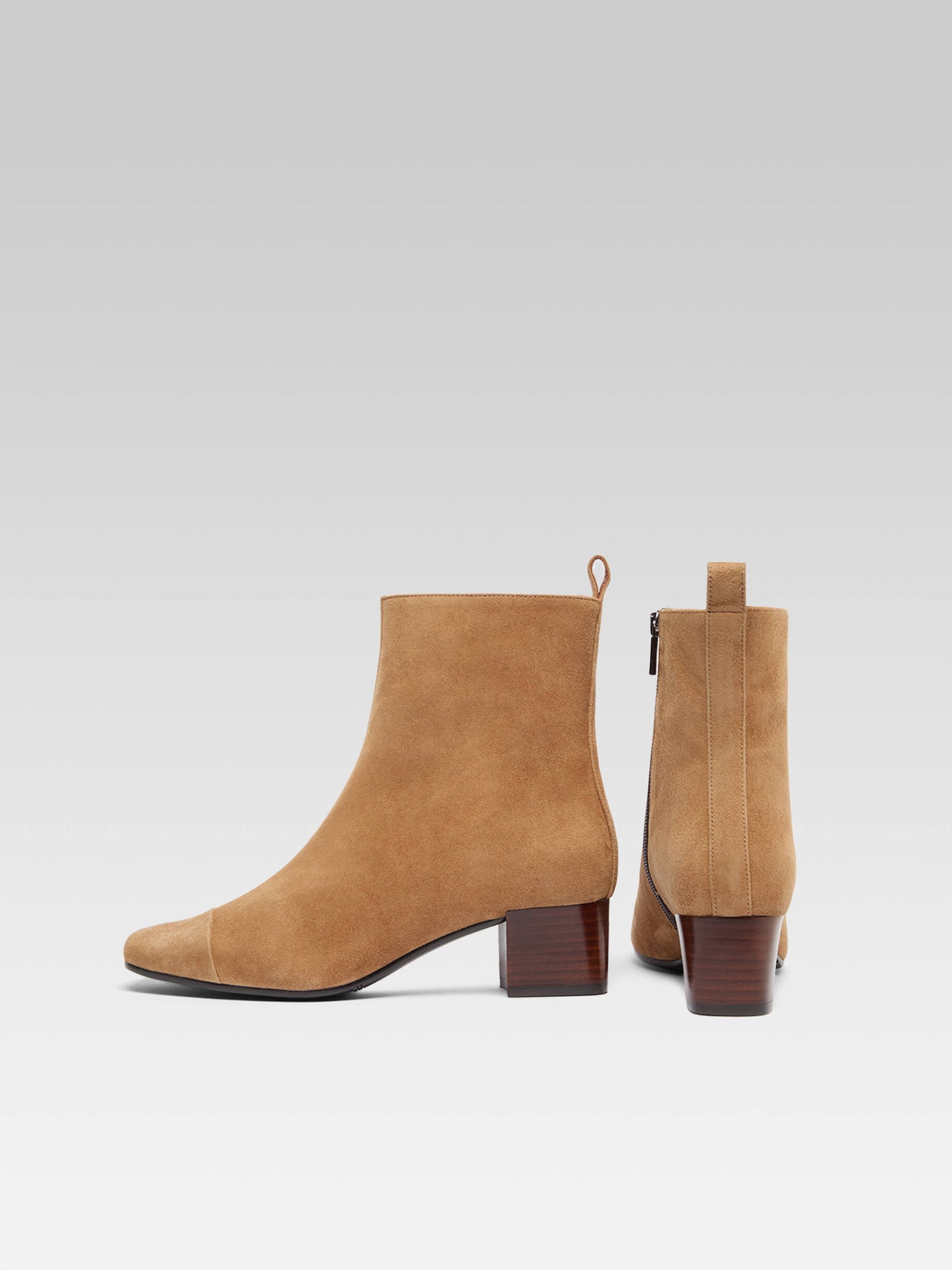 Estime - Bottines cuir velours noisette