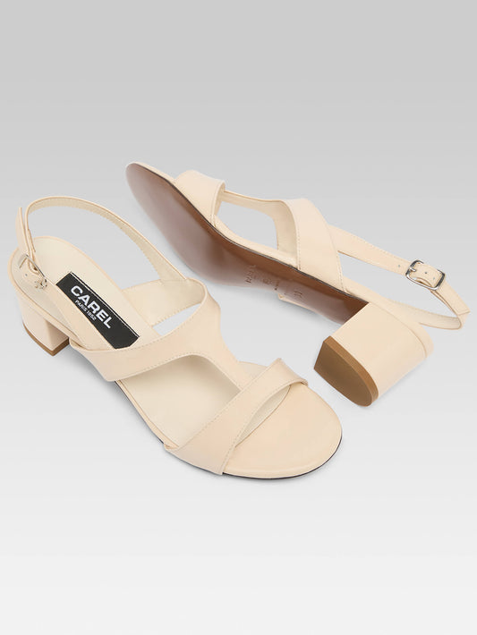 Romy - Nude patent leather sandals - Image number 7