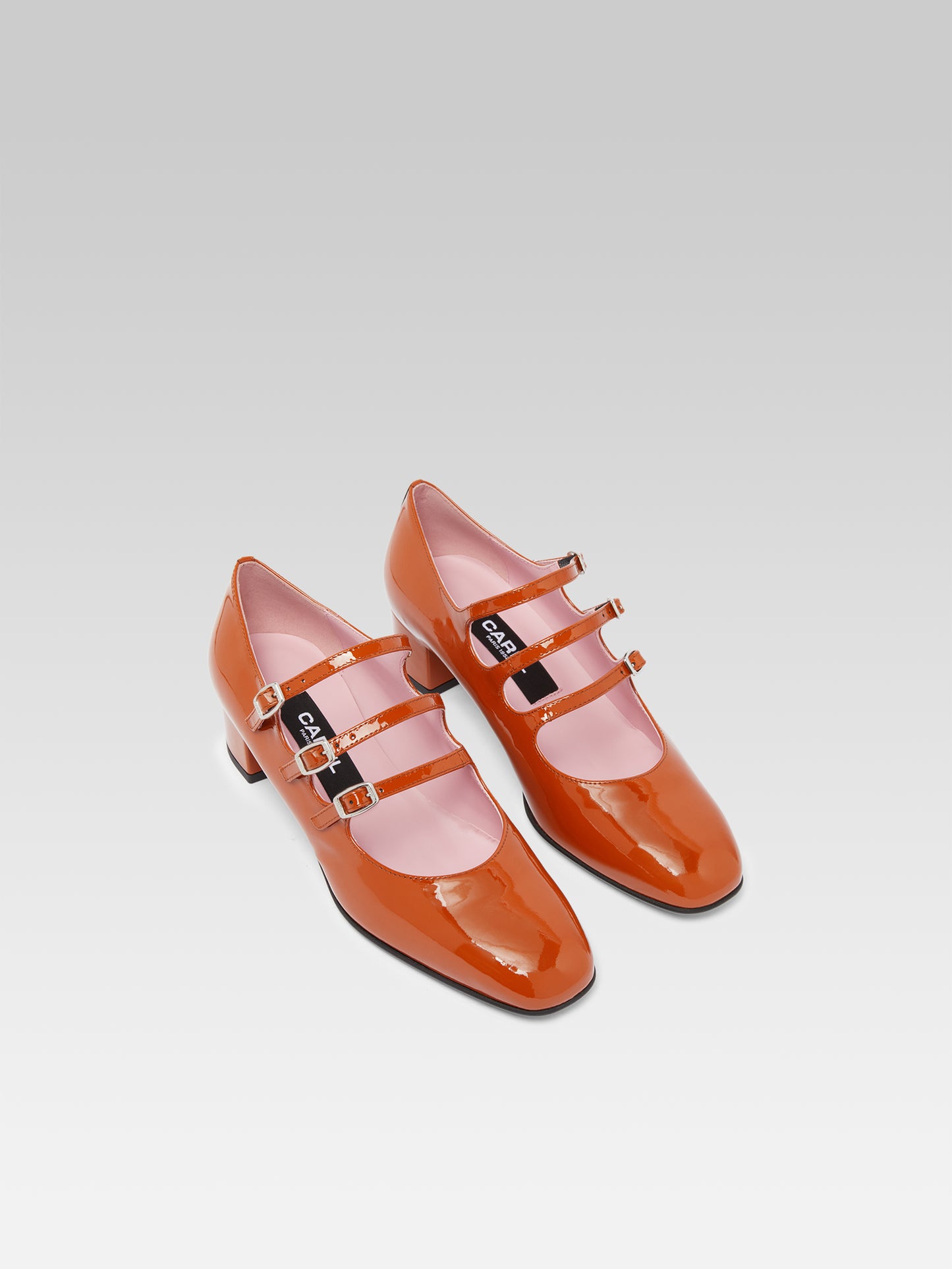 Kina - Camel patent leather Mary Janes pumps