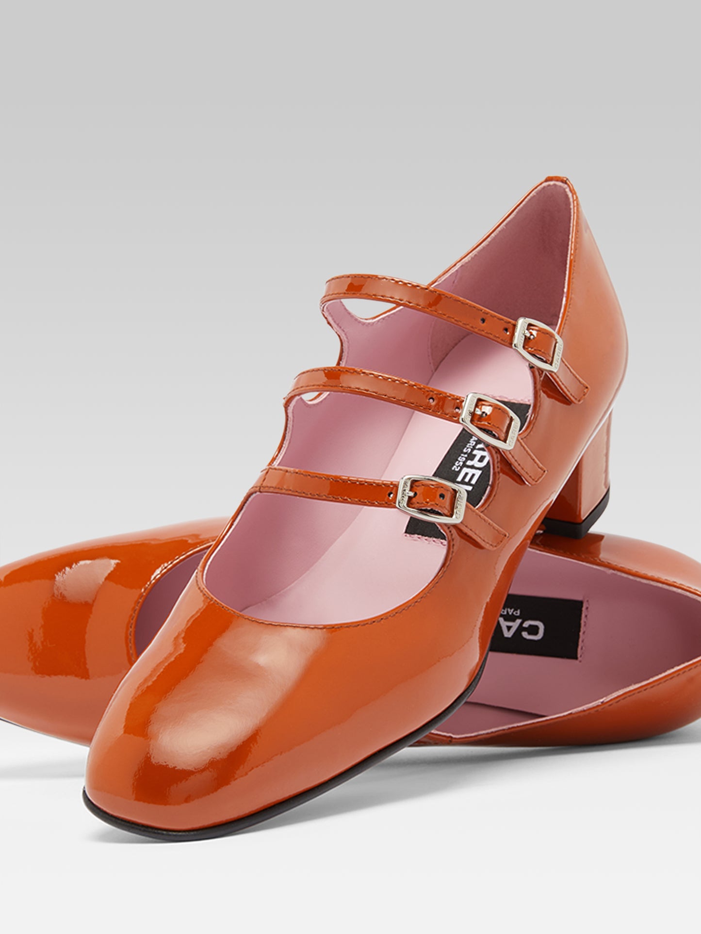 Kina - Camel patent leather Mary Janes pumps