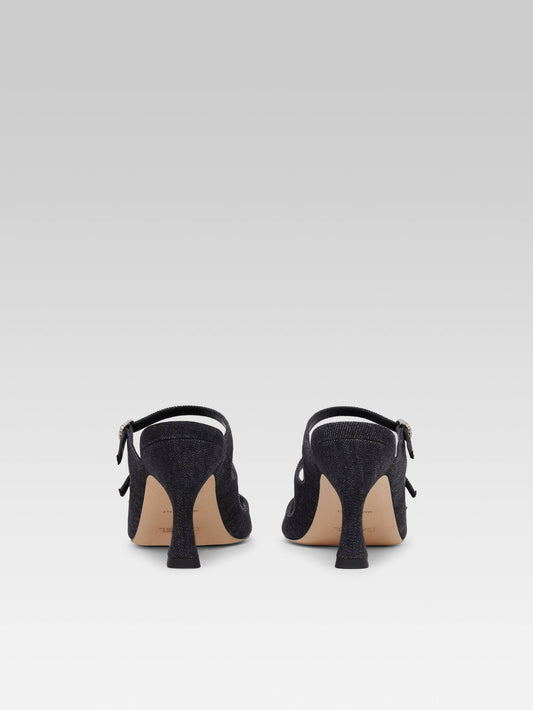 Kitty - Raw denim fabric mules - Image number 5