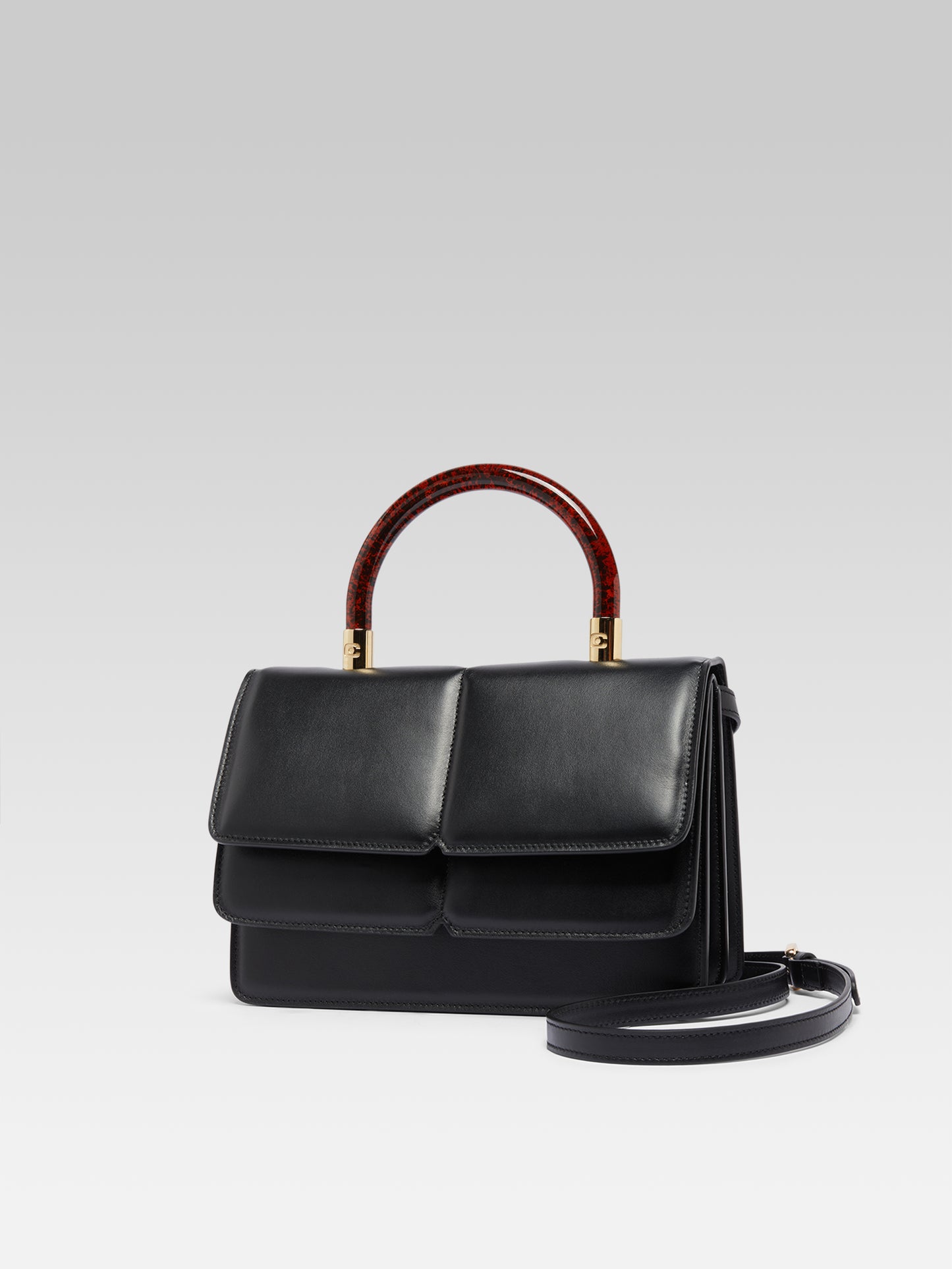Georges - Black leather handbag