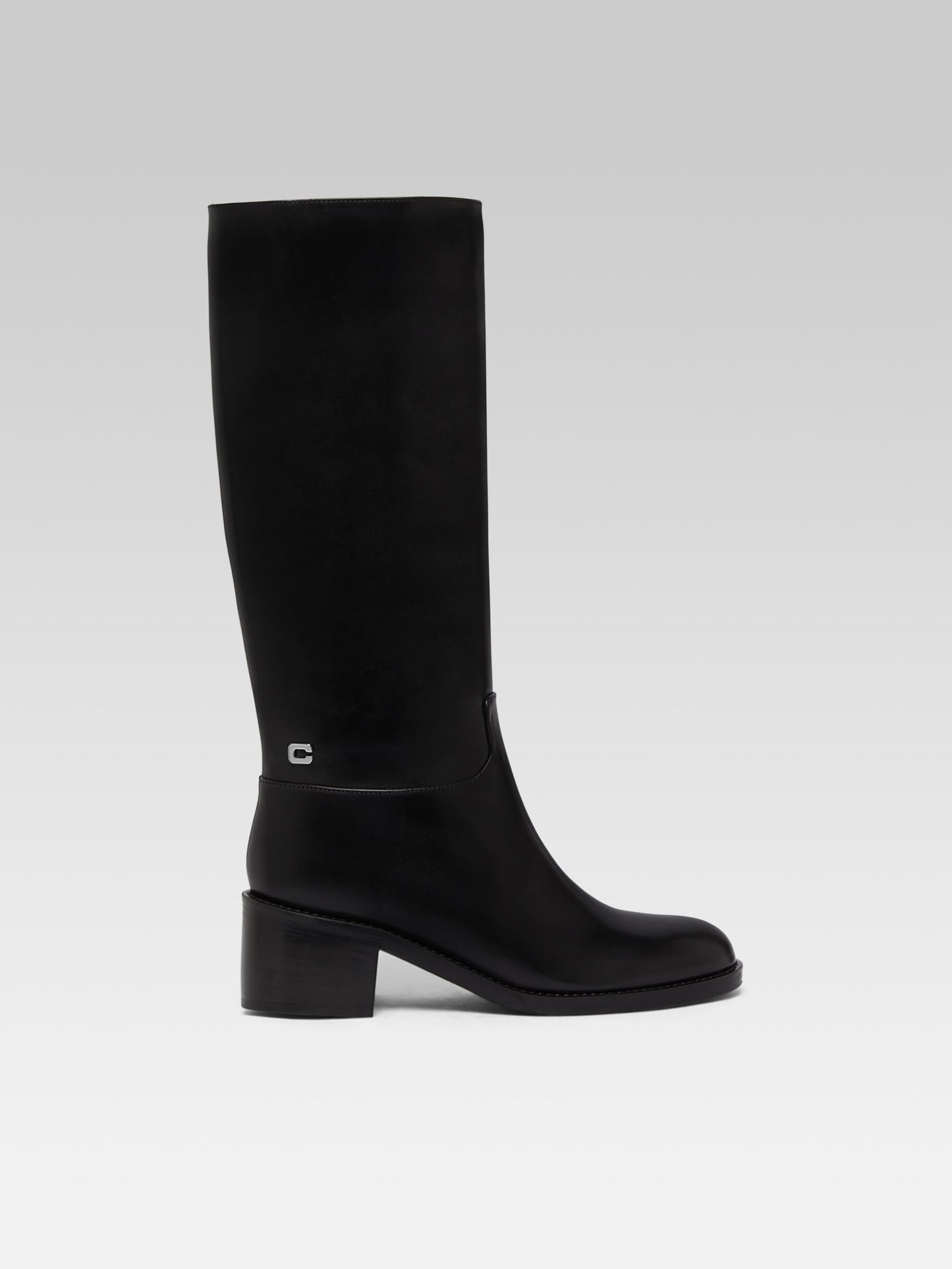 Brighton - Bottes cavalière cuir noir