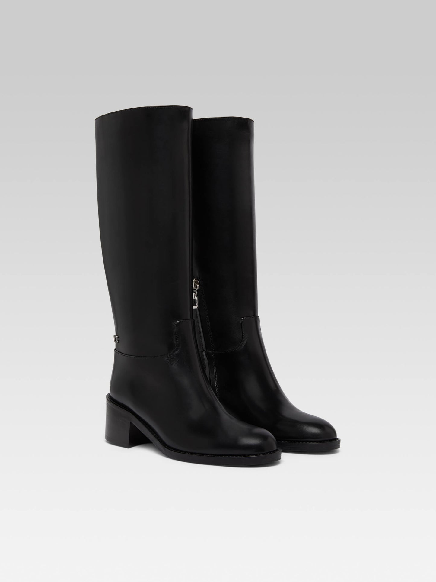 Brighton - Bottes cavalière cuir noir