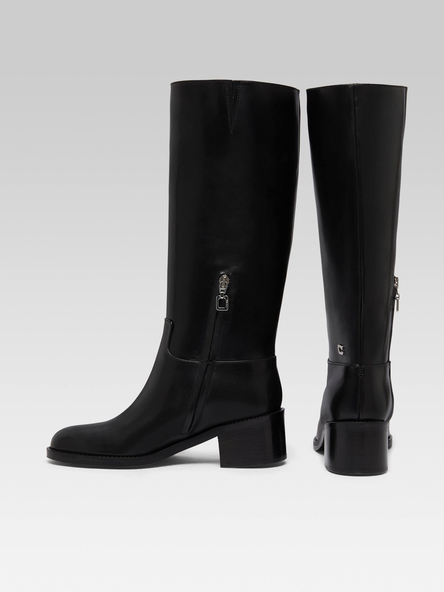Brighton - Bottes cavalière cuir noir