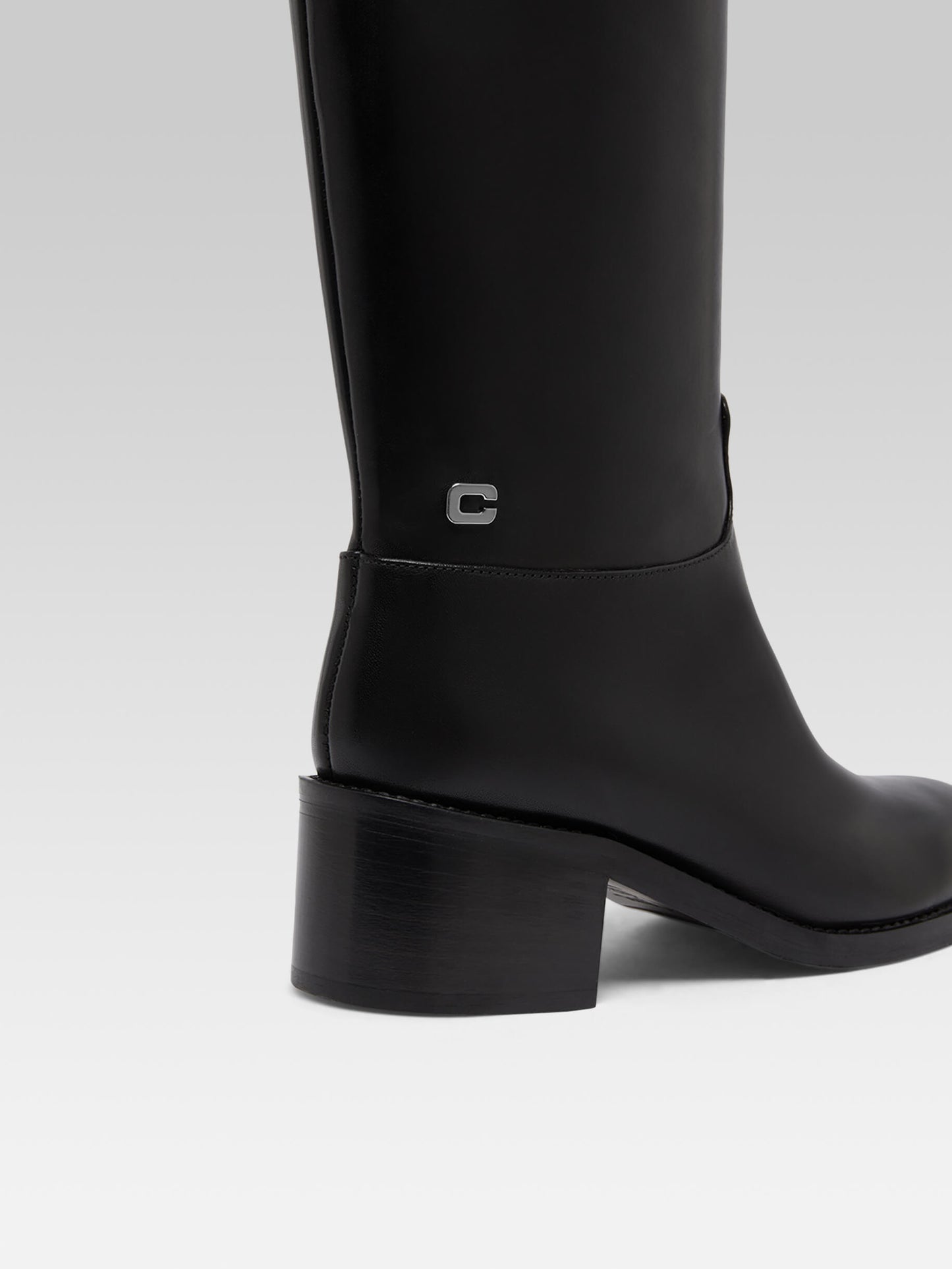 Brighton - Bottes cavalière cuir noir