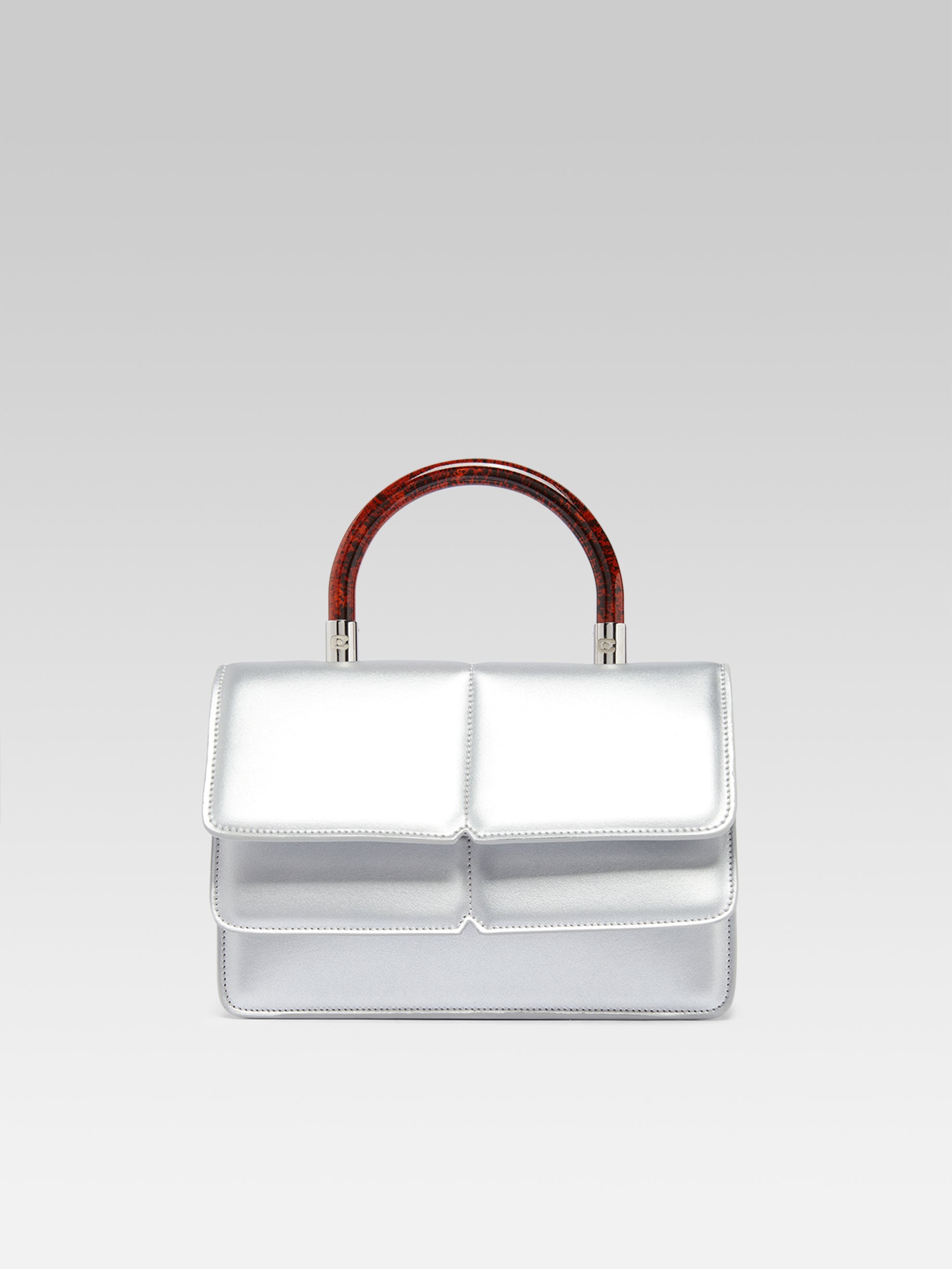 Georges - Silver Appleskin handbag | Carel Paris