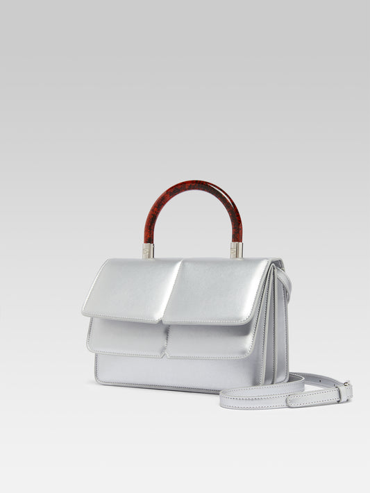 Georges - Silver Appleskin handbag - Image number 3