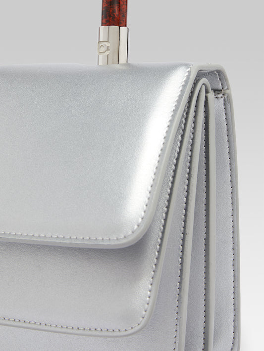 Georges - Silver Appleskin handbag - Image number 2