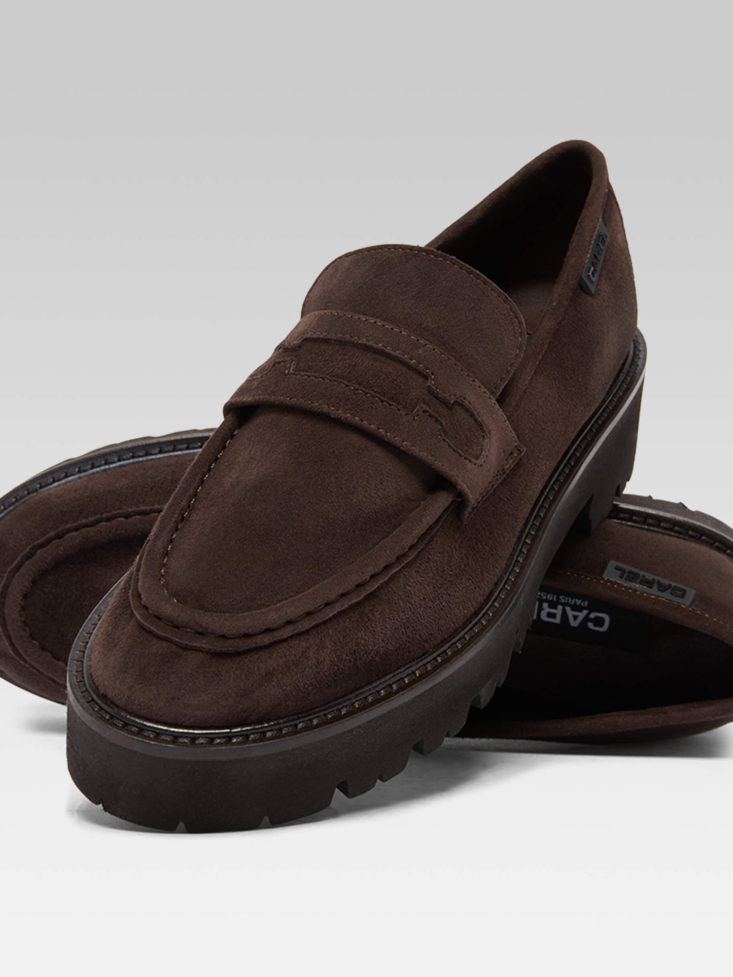 Marion - Mocassins cuir velours marron