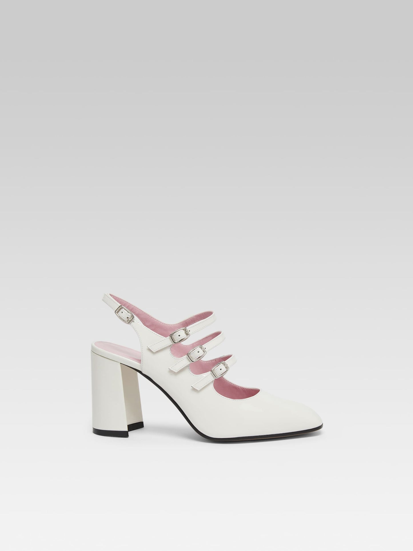 Promise - Ivory patent leather slingback Mary Janes