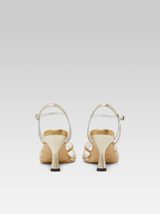 Apollo - Platinum multi-laminated leather sandals - Image number 7