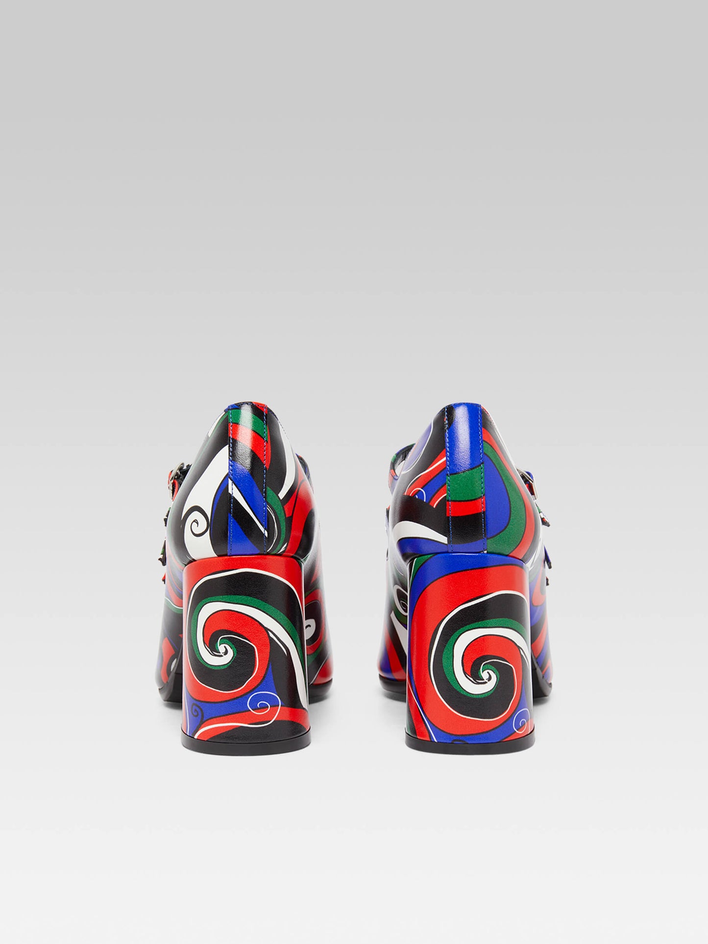 Keel - Multicolor printed leather Mary Janes pumps