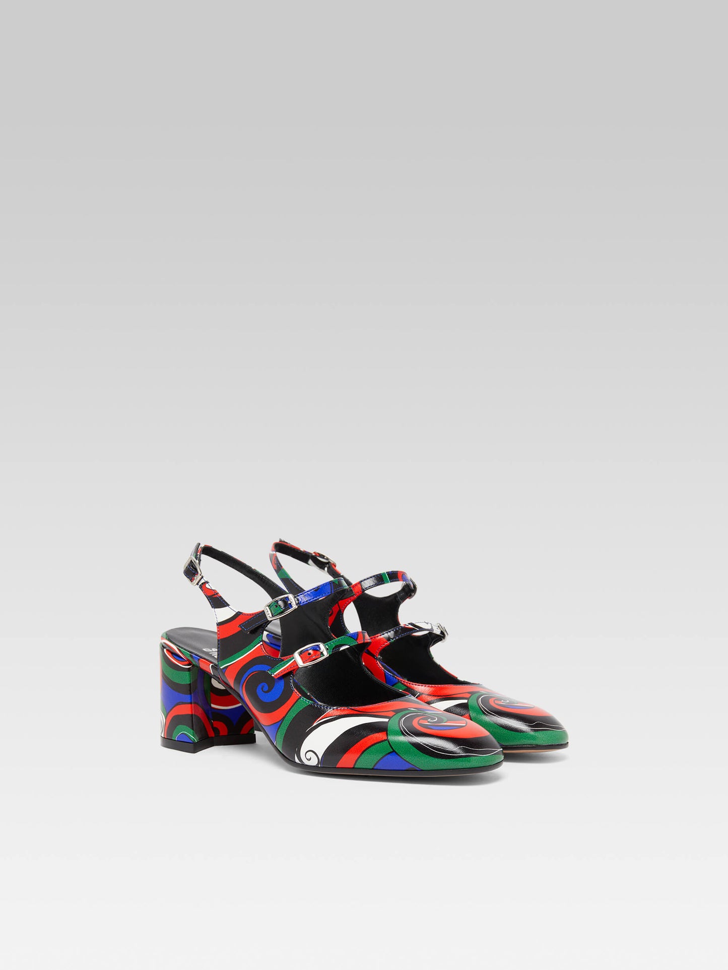 Banana - Babies slingback cuir imprimé multicolore