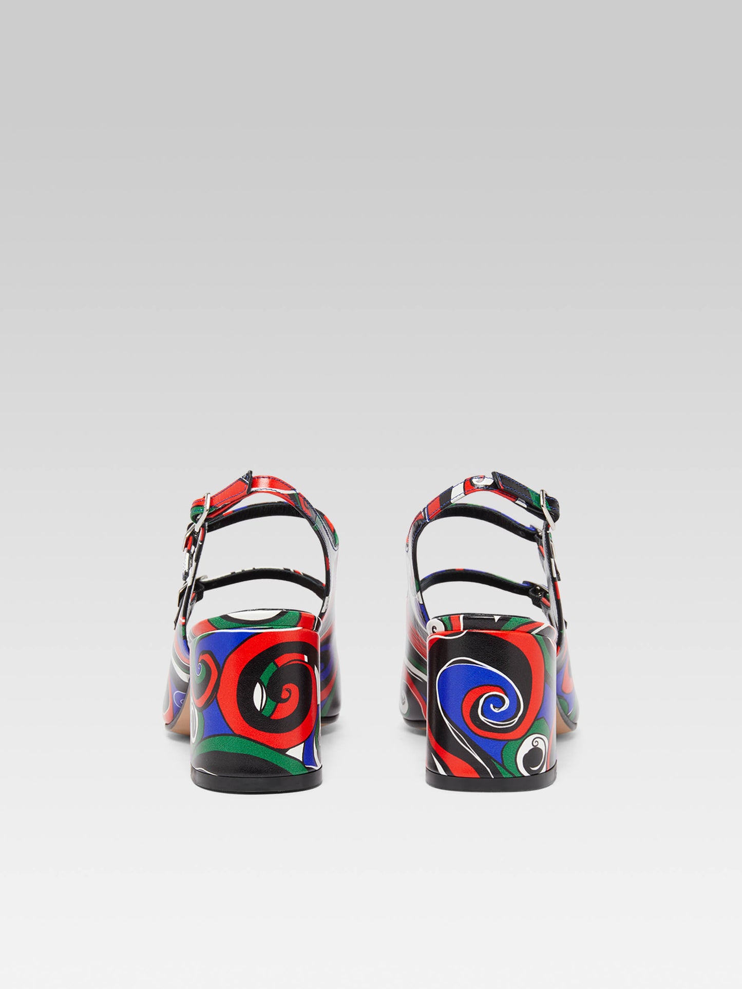 Banana - Babies slingback cuir imprimé multicolore