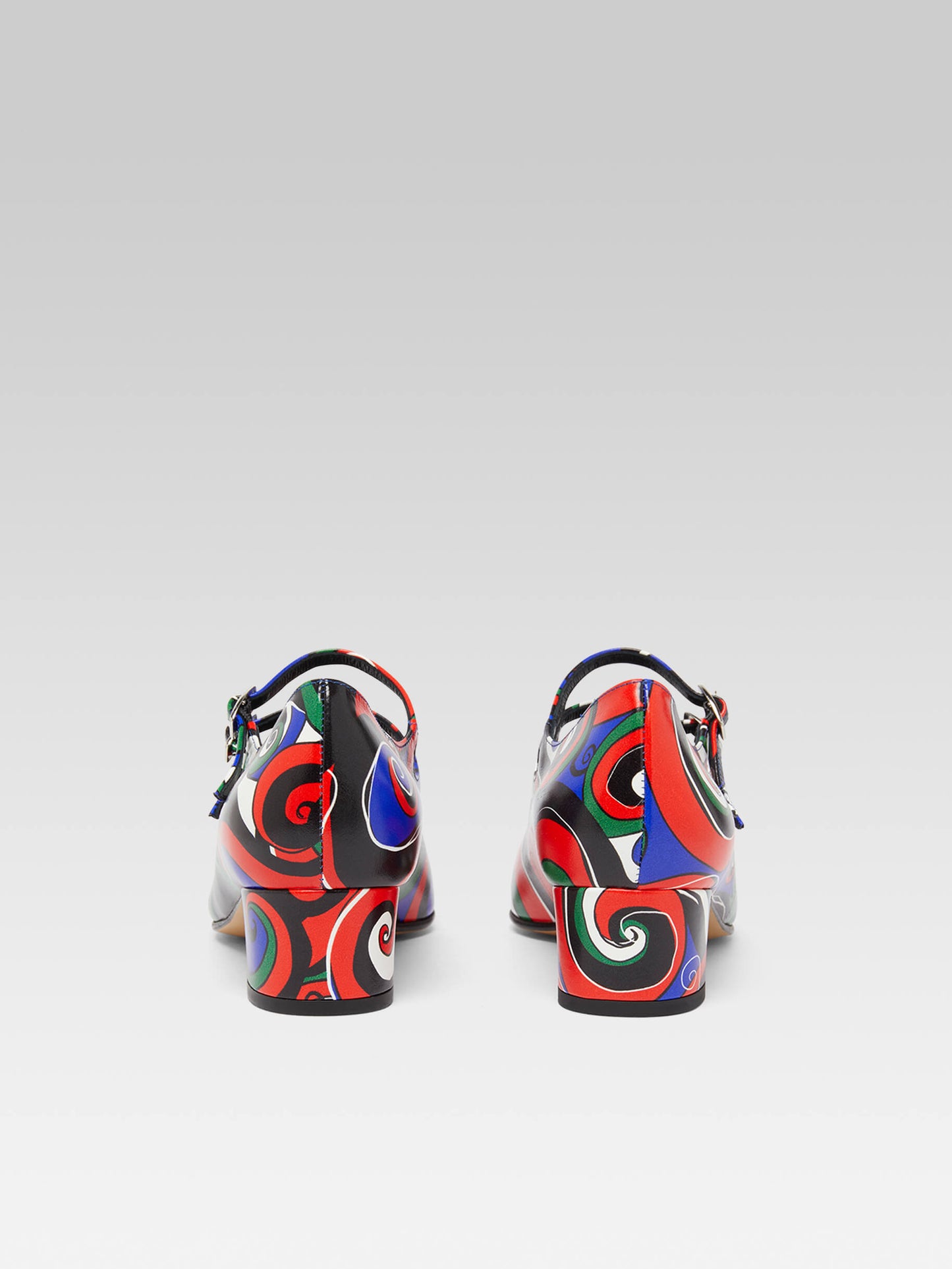 Kina - Multicolor printed leather Mary Janes pumps