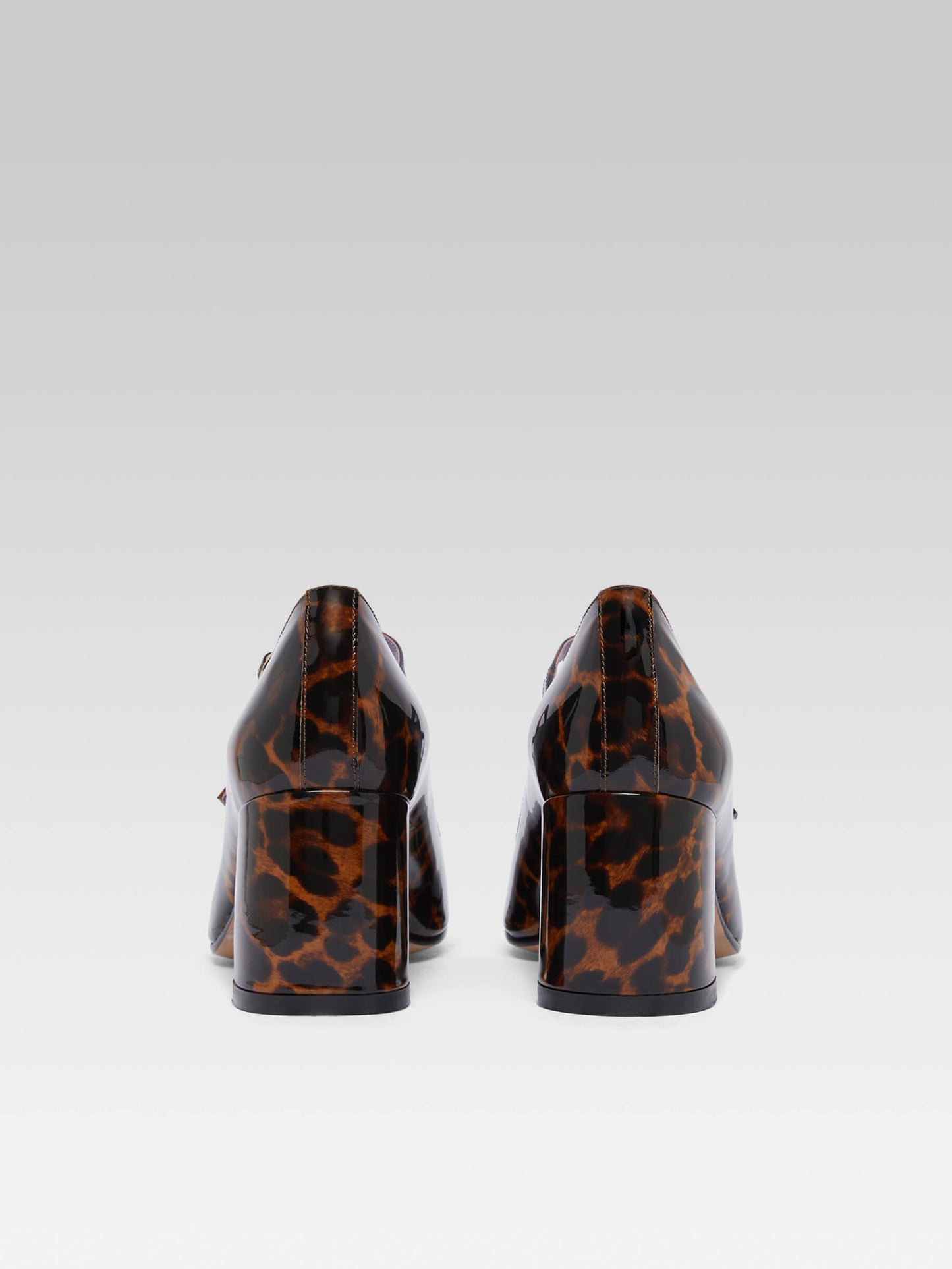 Alice - Escarpins babies cuir verni léopard