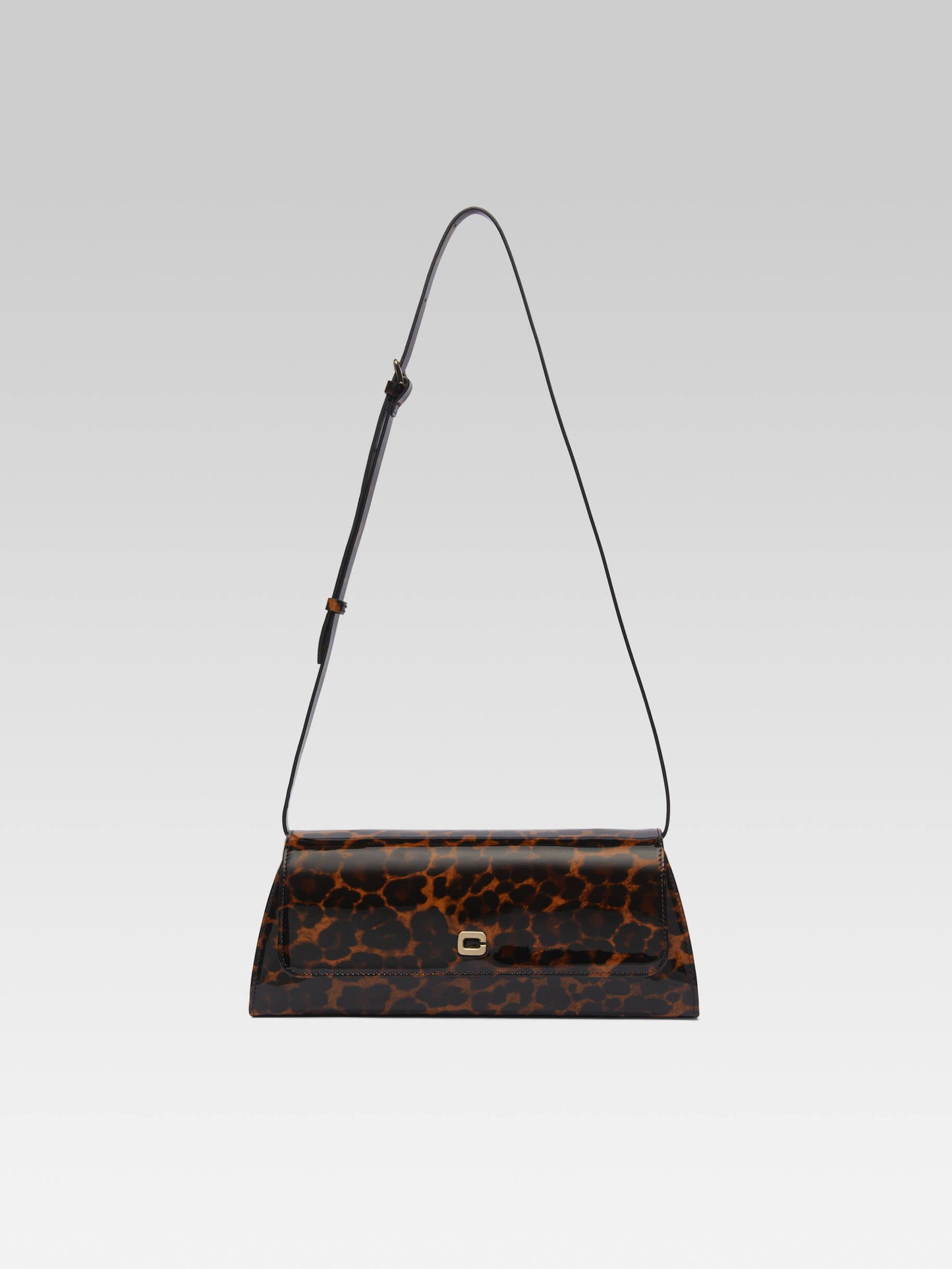 Madeleine - Leopard patent leather shoulder bag