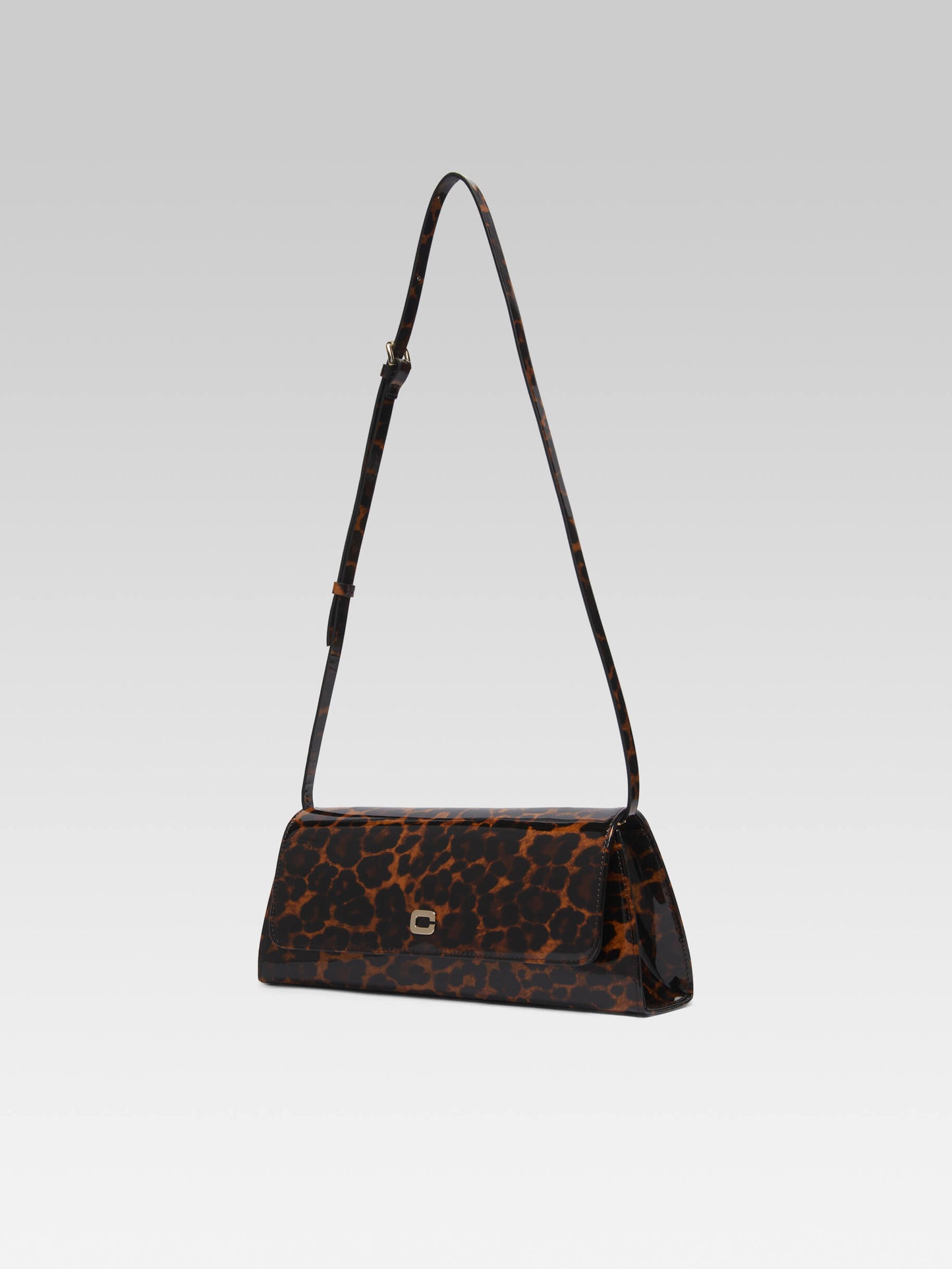Madeleine - Leopard patent leather shoulder bag