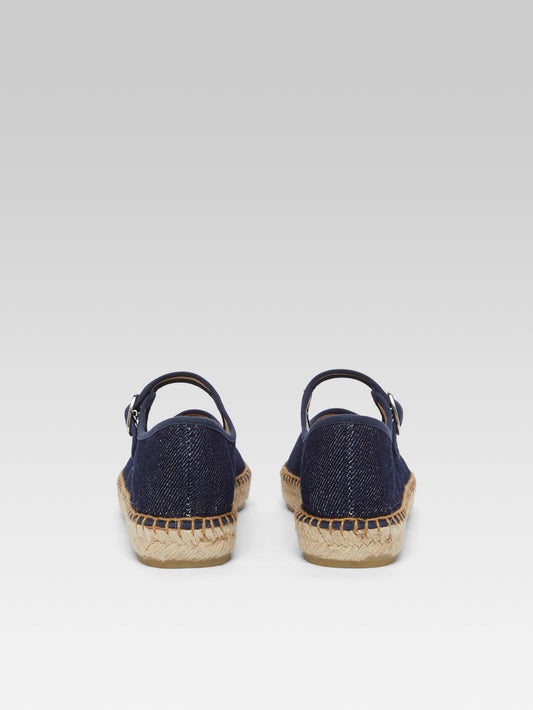 Colza - Raw denim Mary janes canvas espadrilles - Image number 5