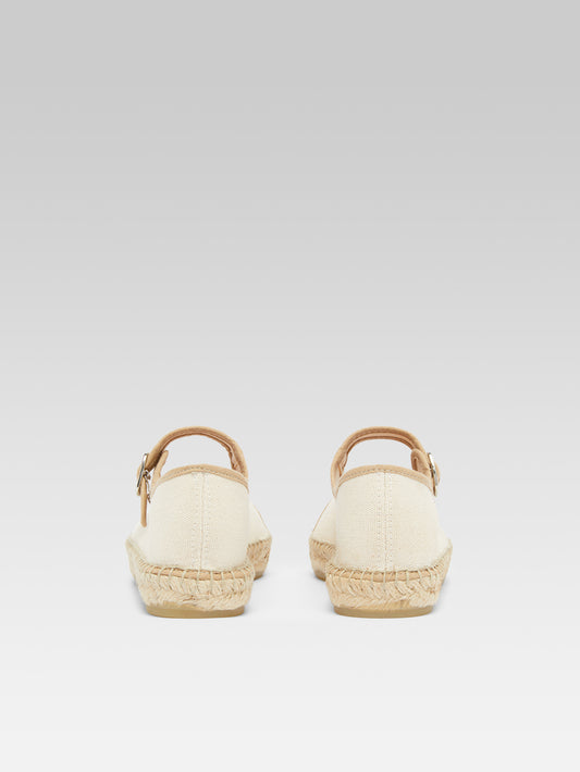 Colza - Bi-beige Mary janes canvas espadrilles - Image number 5