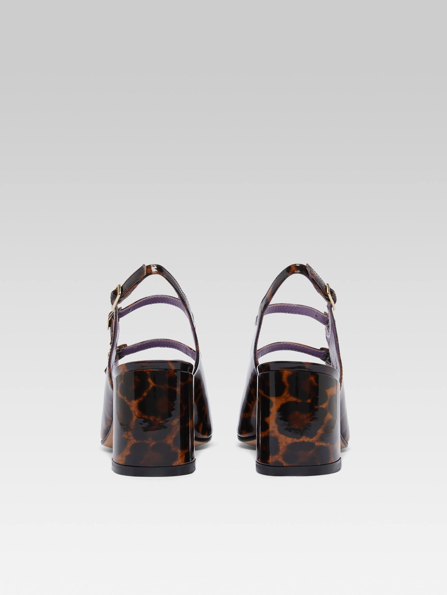 Banana - Babies slingback cuir verni léopard