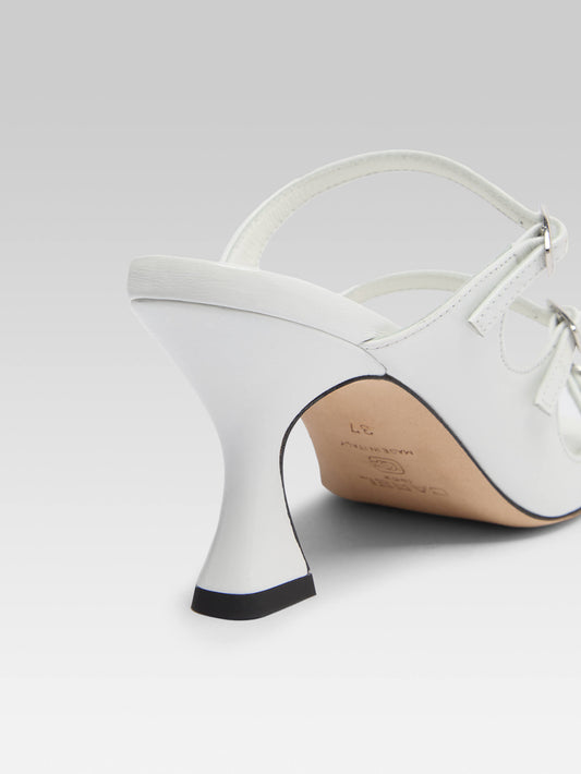 Kitty - White patent leather mules - Image number 5