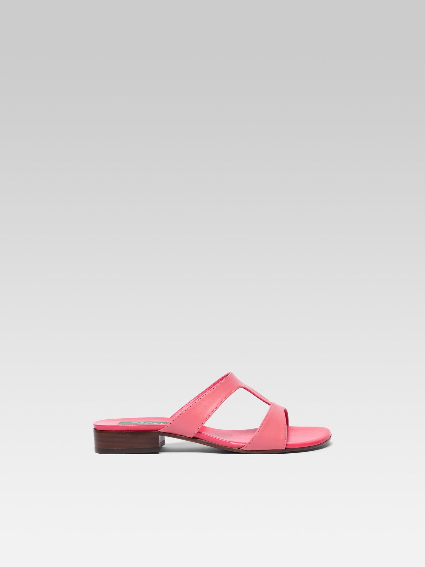 Leia - Mules cuir rose upcyclé