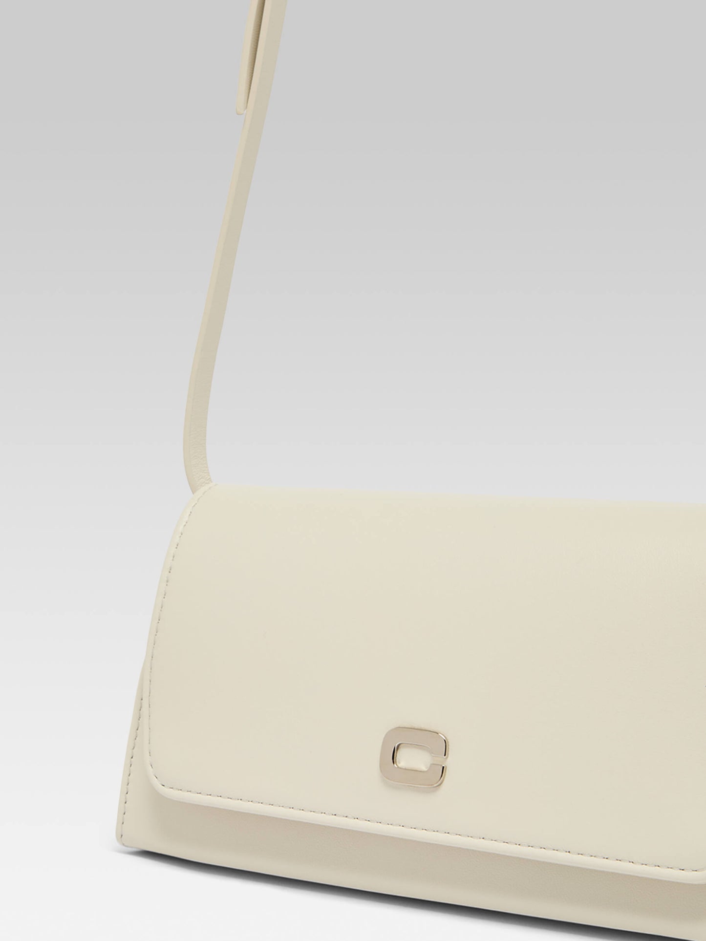 Elysee - Sac épaule cuir ivoire