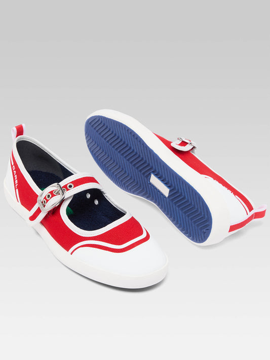 Costa - Tennis à brides toile rouge recyclée - Image numéro 6