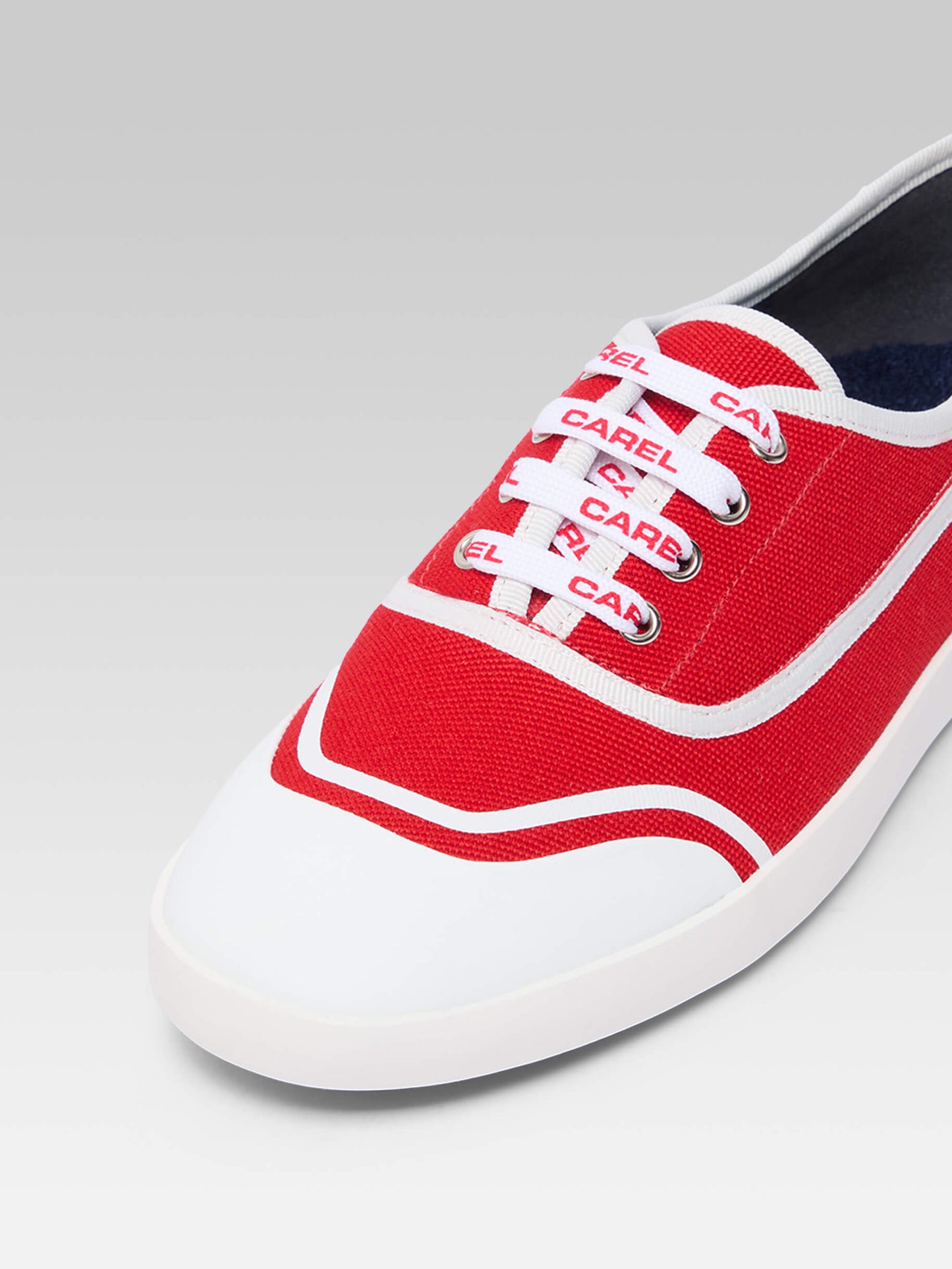 Sol - Tennis à lacets toile rouge recyclée