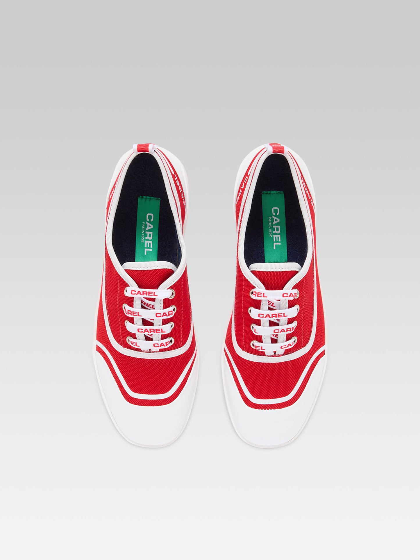 Sol - Tennis à lacets toile rouge recyclée