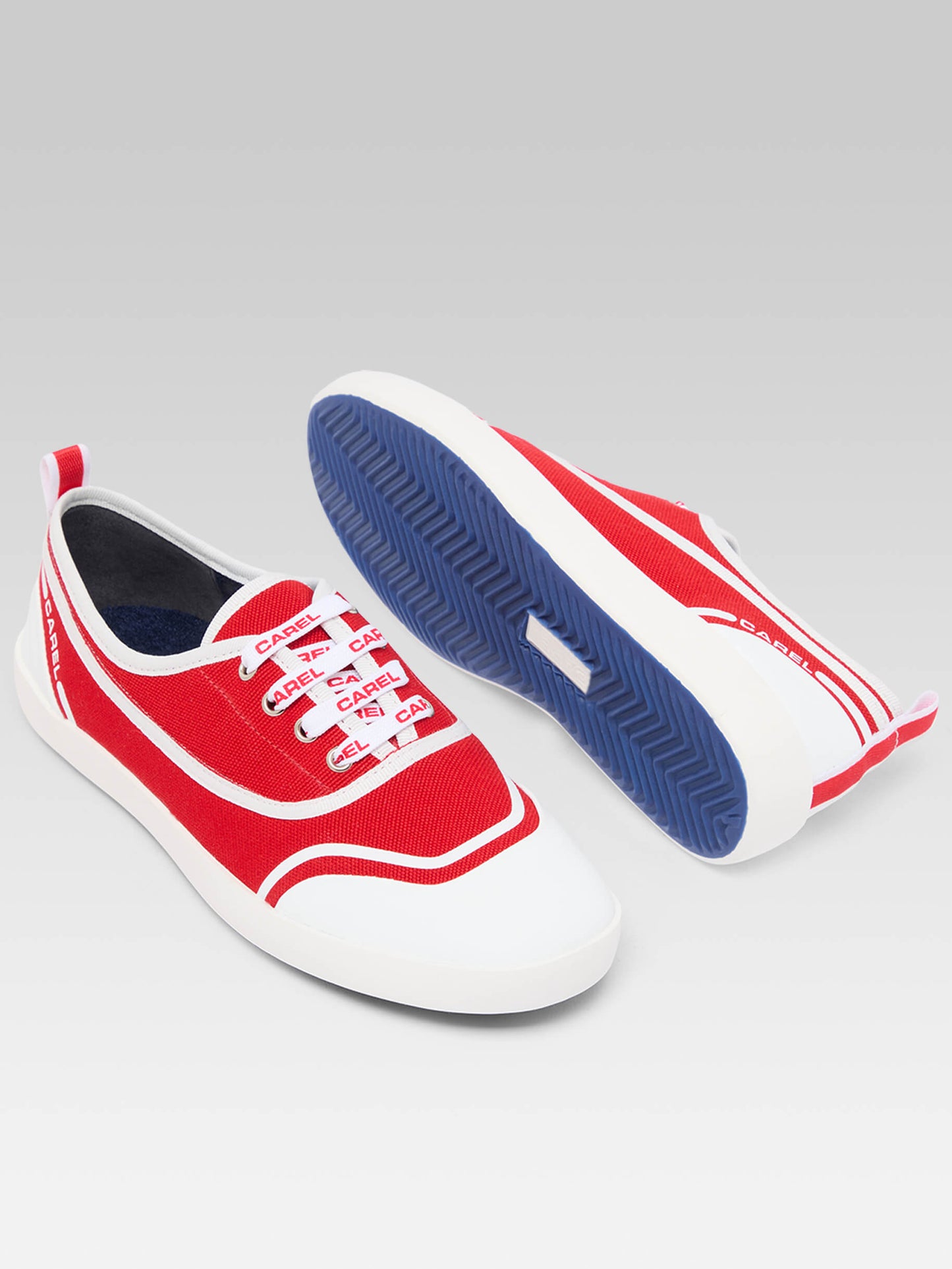 Sol - Tennis à lacets toile rouge recyclée