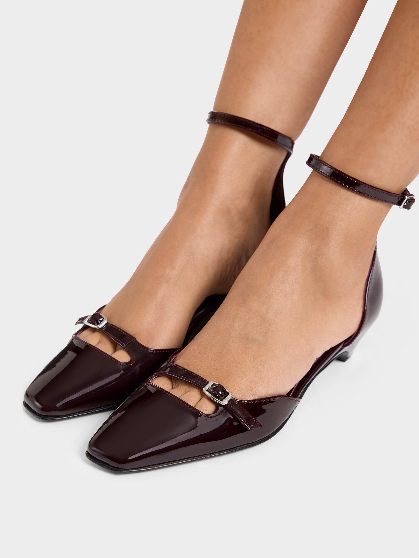 Emma - Ballerines cuir verni marron