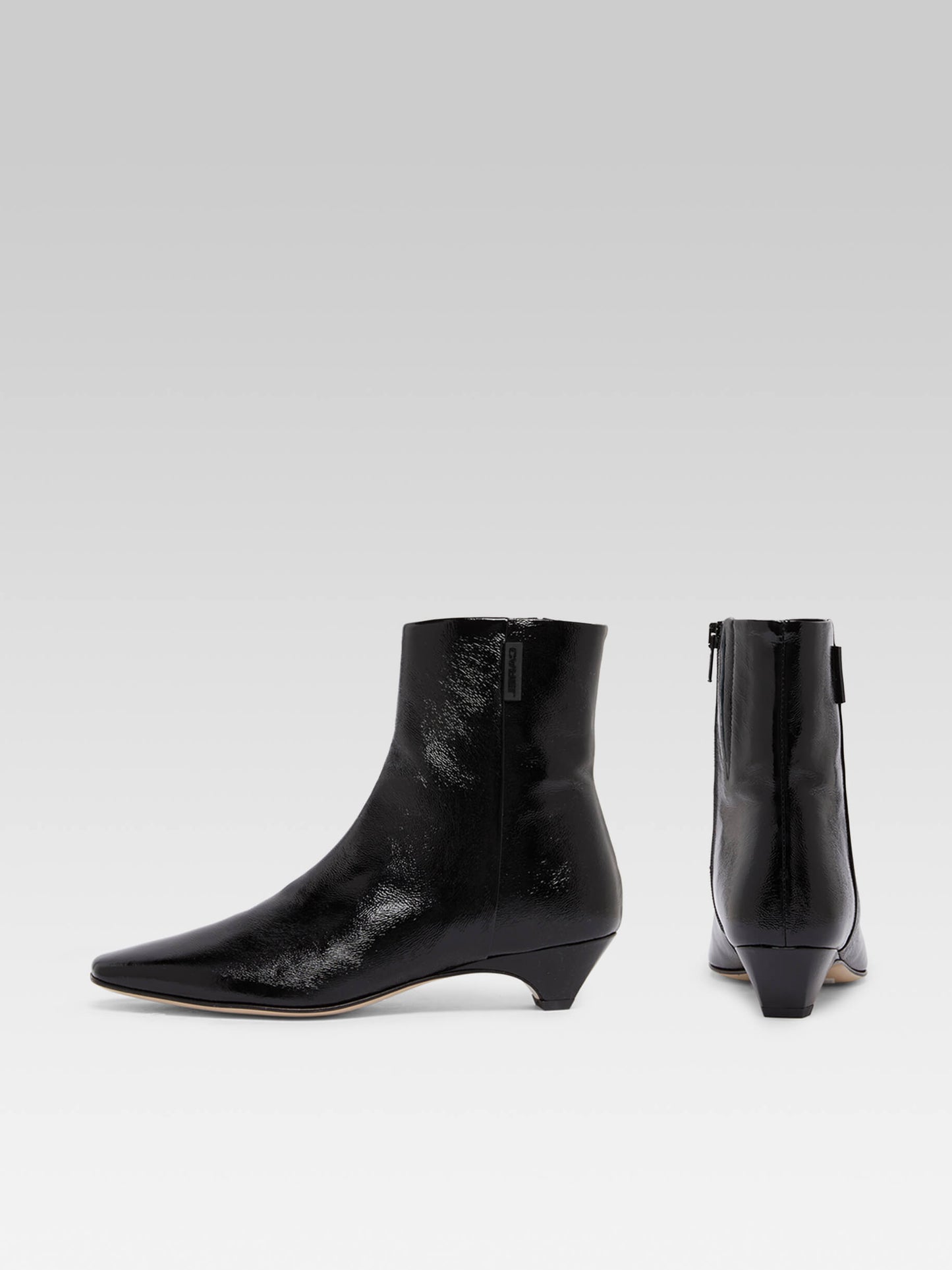 Monica - Bottines cuir verni naplack noir