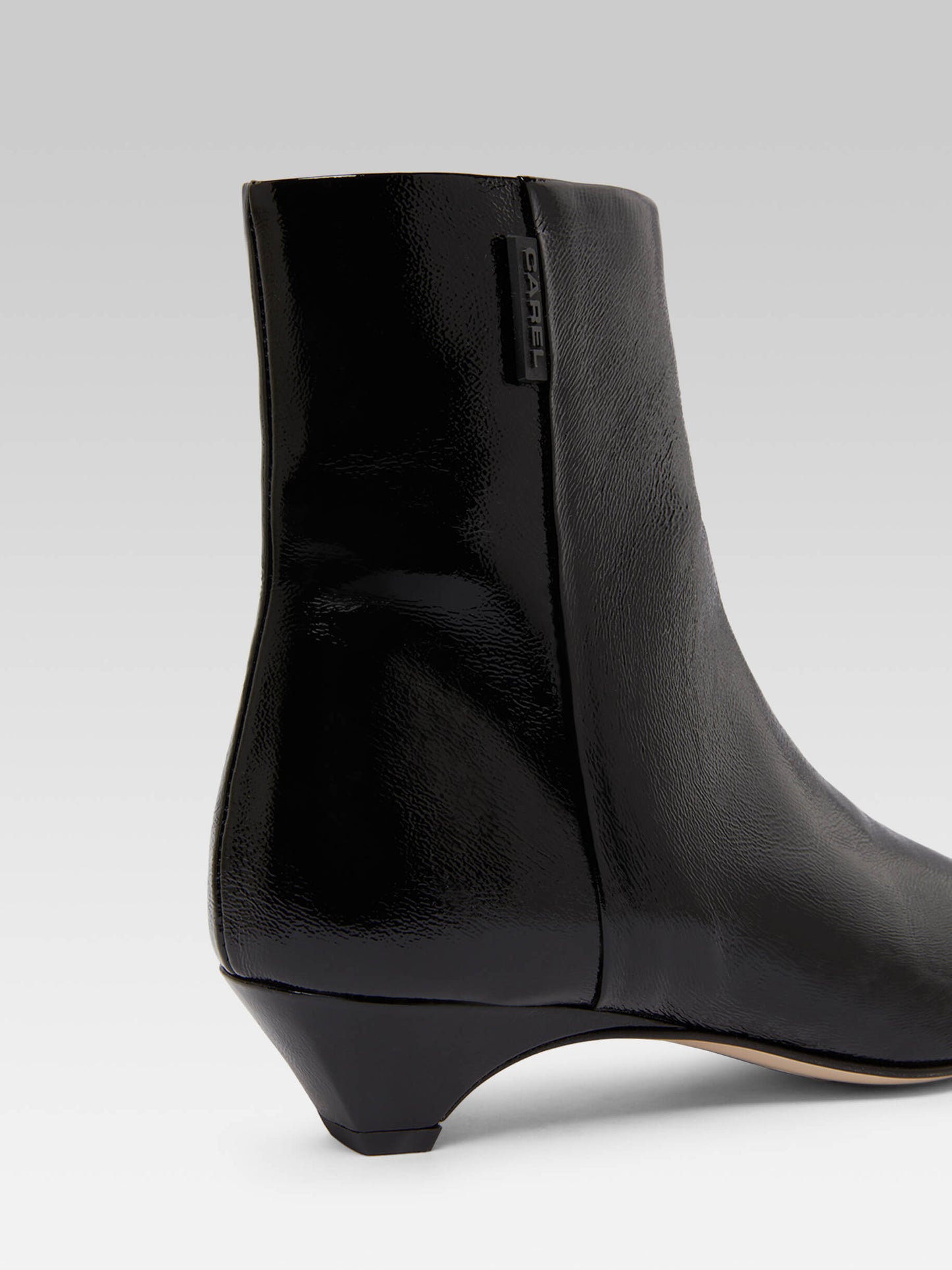 Monica - Bottines cuir verni naplack noir