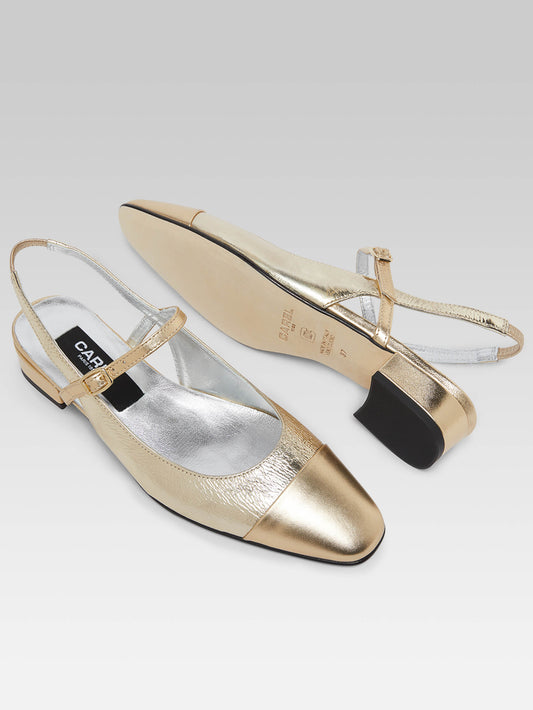 Oceano - Slingback cuir laminé multi platine - Image numéro 6