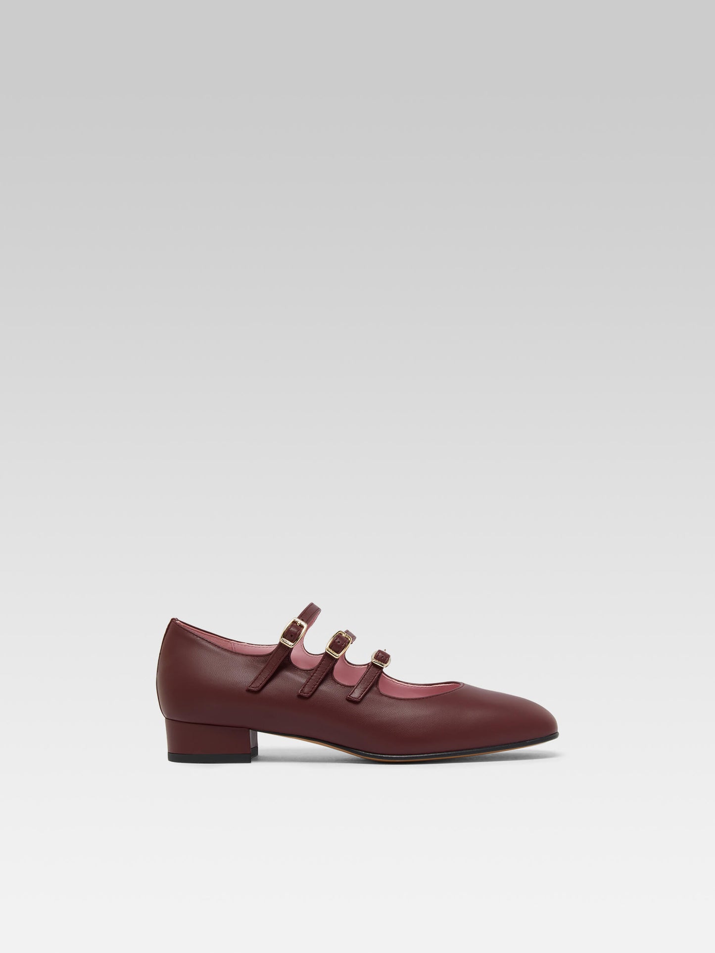 Ariana - Burgundy leather Mary Janes