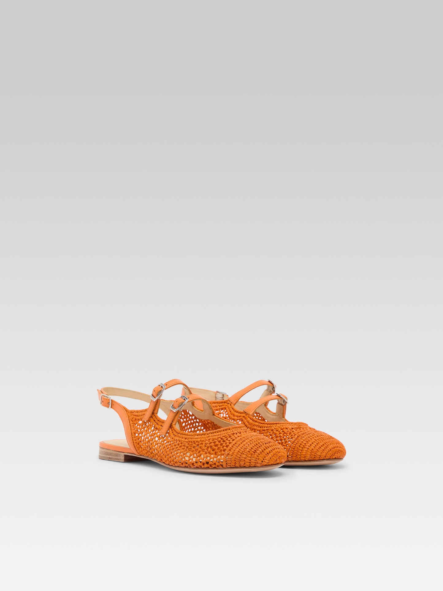 Balma - Babies slingback raphia orange