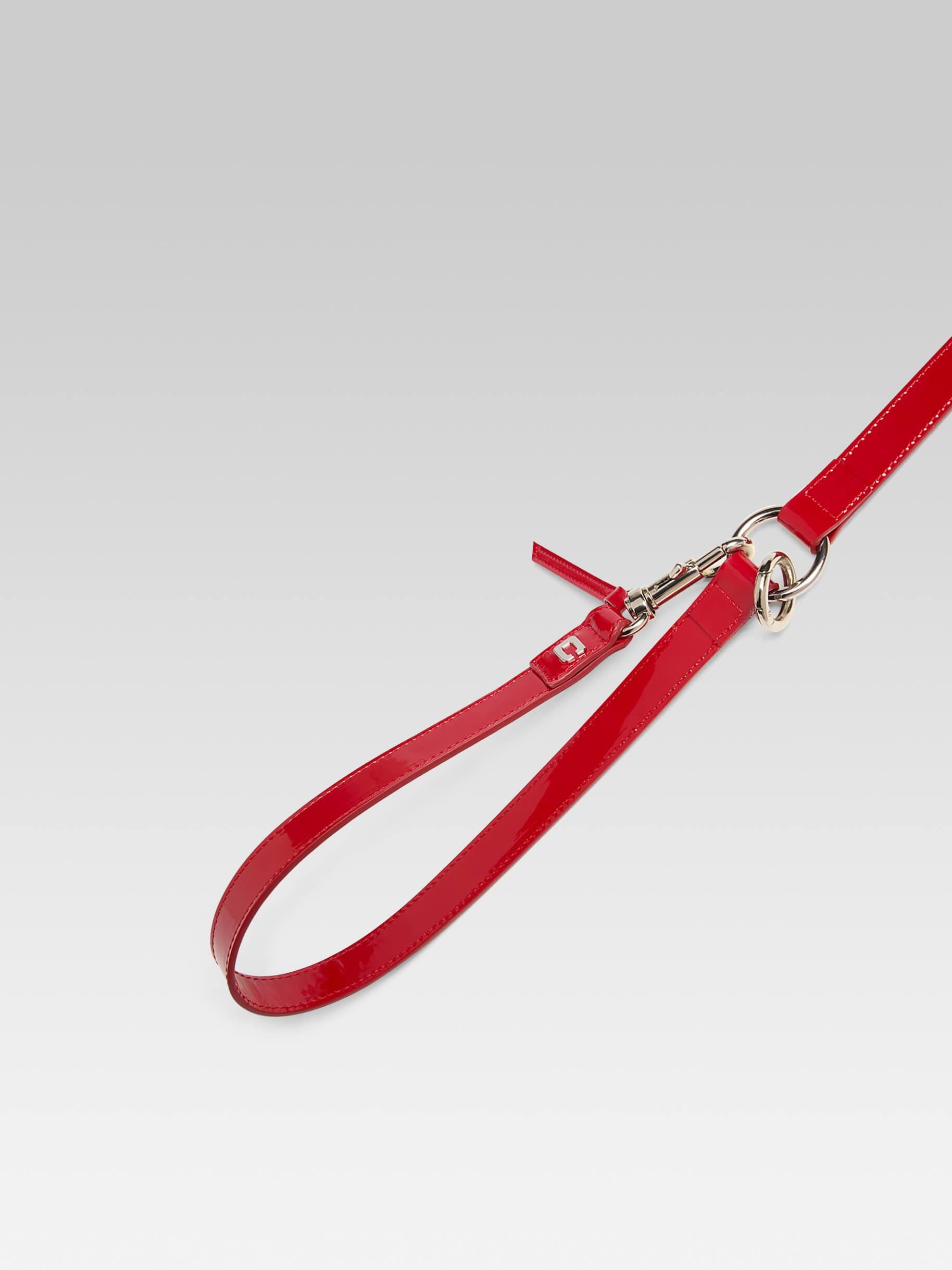 Milou - Red patent leather dog leash - Image number 2