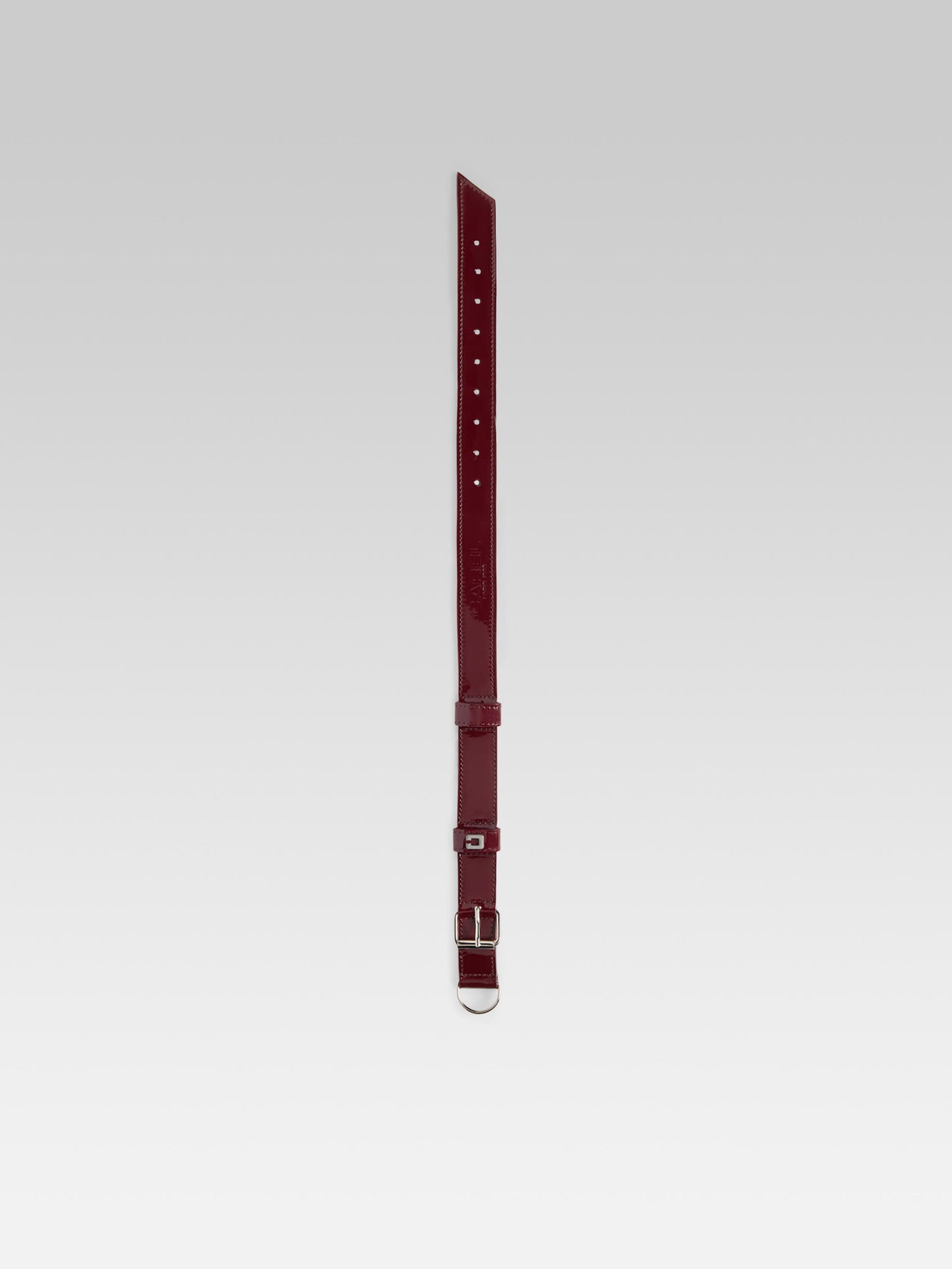 Rex - Burgundy patent leather dog collar