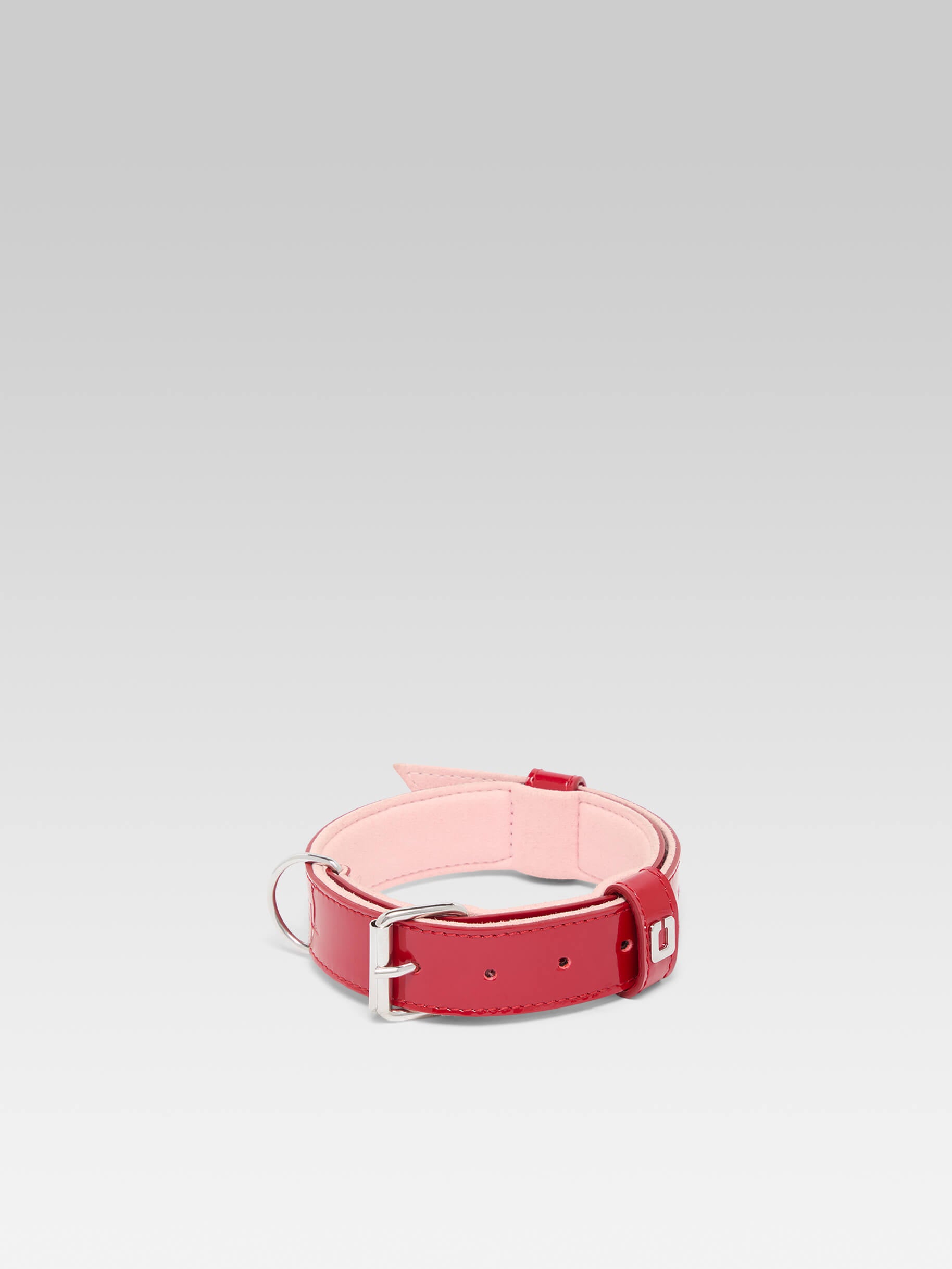 Rex - Red Patent Leather Dog Collar - Image number 1