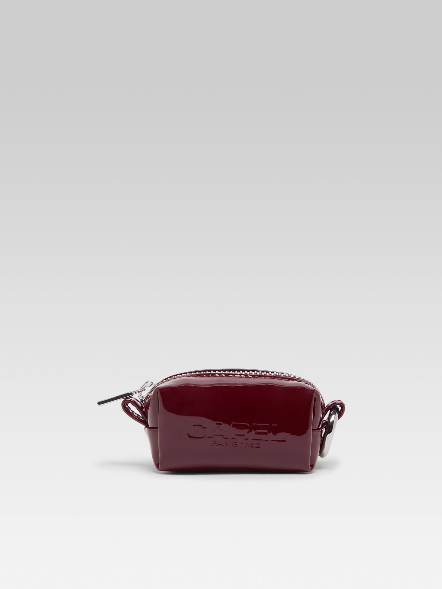 Trousseau - Mini burgundy patent leather pouch