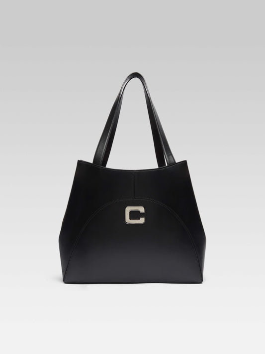 Clemenceau - Black leather tote bag